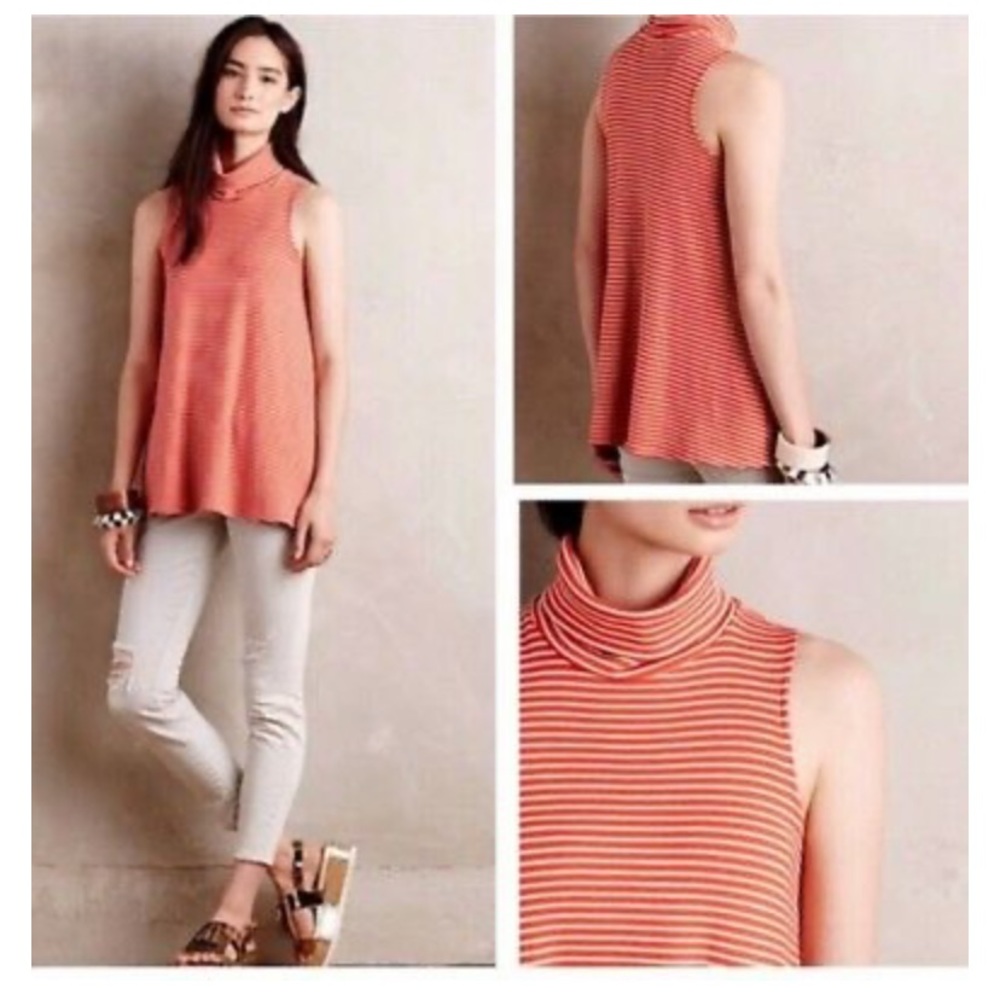 ANTHROPOLOGIE turtleneck swing tank top